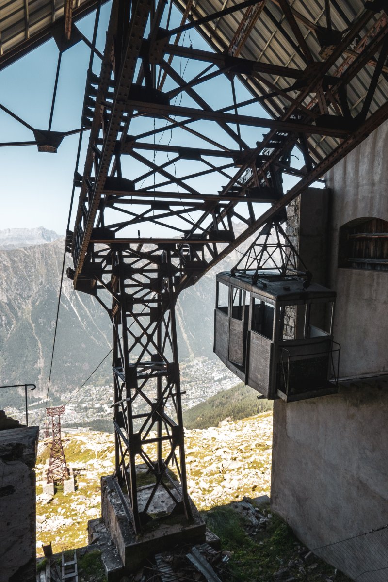Aussicht aus der Station Les Glaciers auf Chamonix