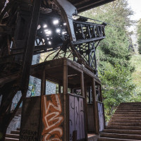 Talstation der Luftseilbahn La Para-Les Glaciers, August 2023