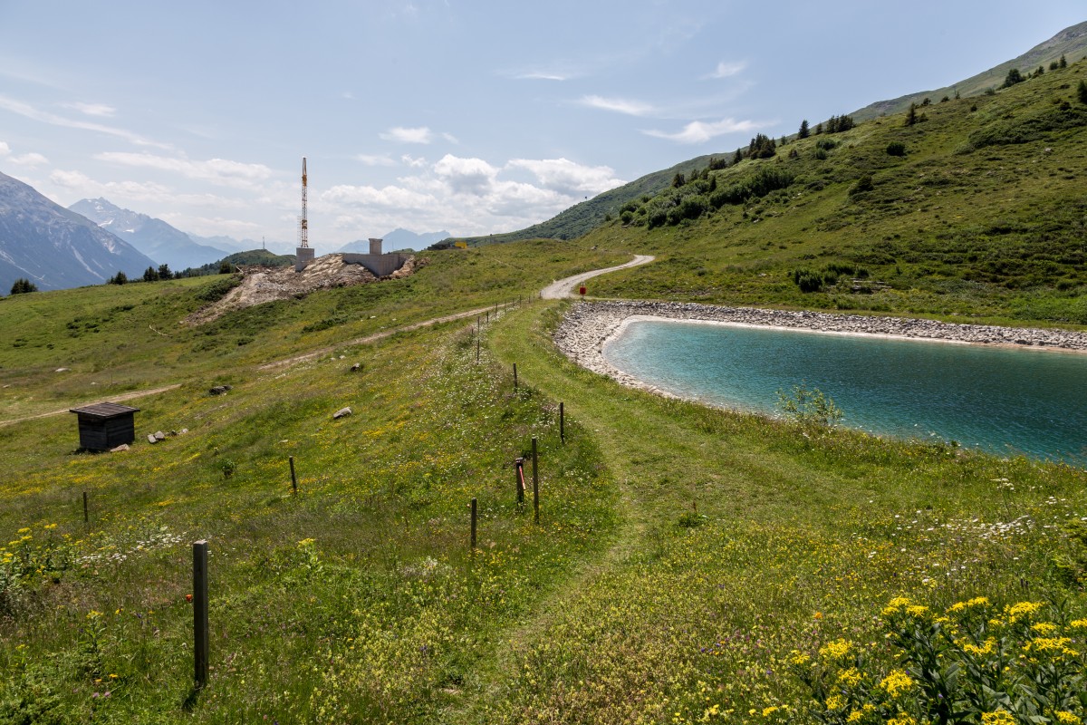 Bergstation der Kabinenbahn Churwalden-Alp Stätz, Juli 2015