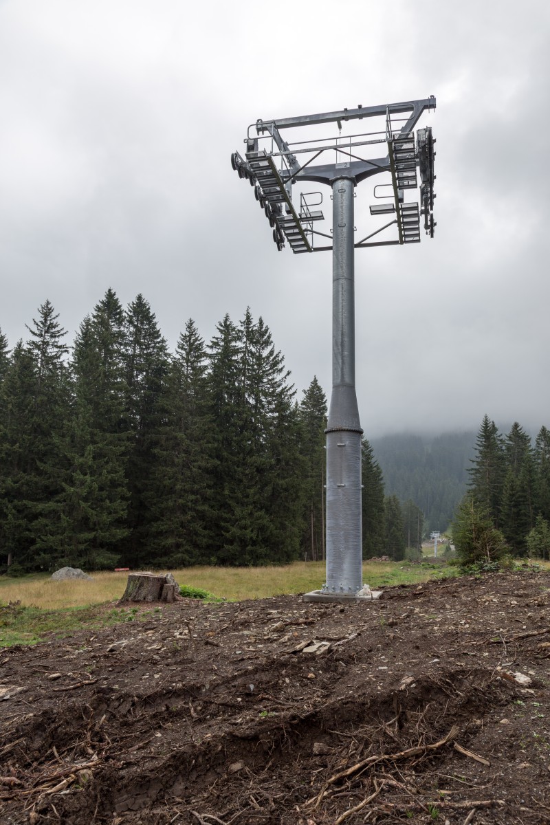 Stütze zwei der Sesselbahn Parpan-Obertor, August 2015