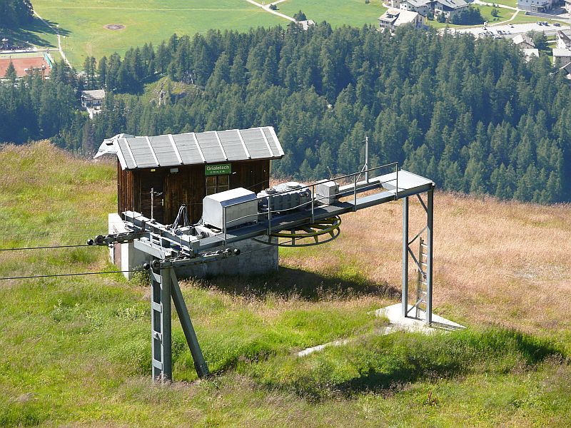 Talstation des Schlepplifts Grialetsch, August 2007