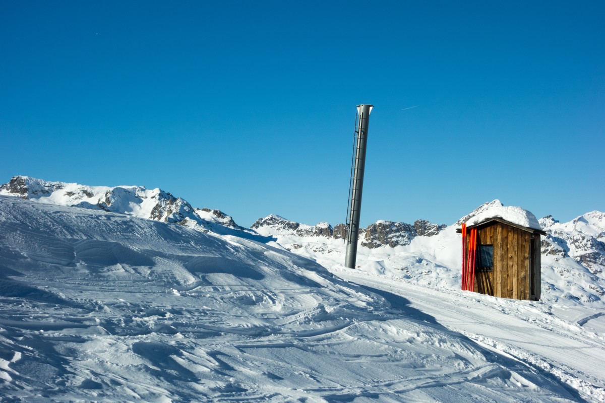 Überreste des Schlepplifts Rabgiusa