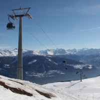 Kabinenbahn Crans-Merbé-Cry d'Er, Februar 2012