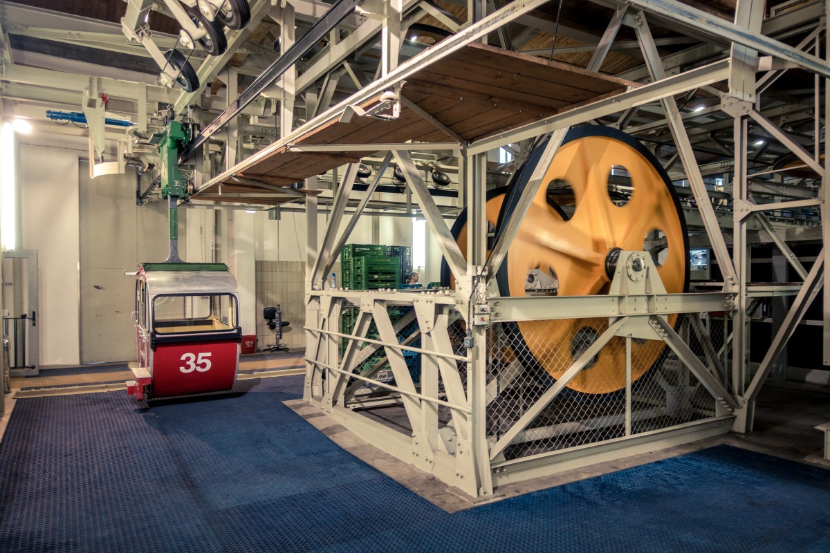 Talstation der Kabinenbahn Aschau-Kampenwand, Juni 2019