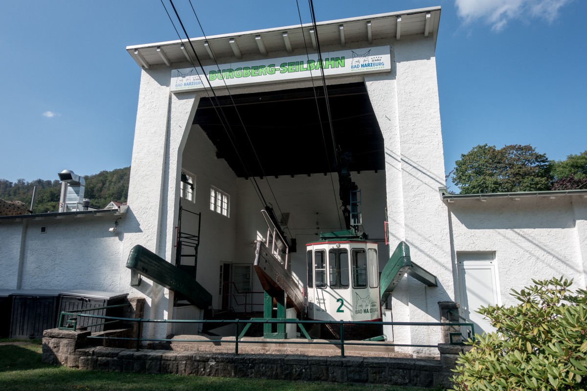 Talstation der Luftseilbahn Bad Harzburg-Burgberg, August 2019