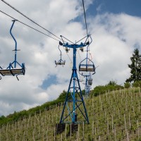 Sesselbahn Boppard-Vierseenblick - mit Baujahr 1954 eine der ältesten Sesselbahnen Deutschlands, Mai 2017