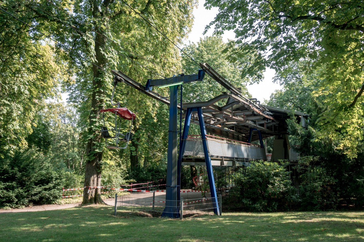 Talstation der Kabinenbahn Westfalenpark, August 2019