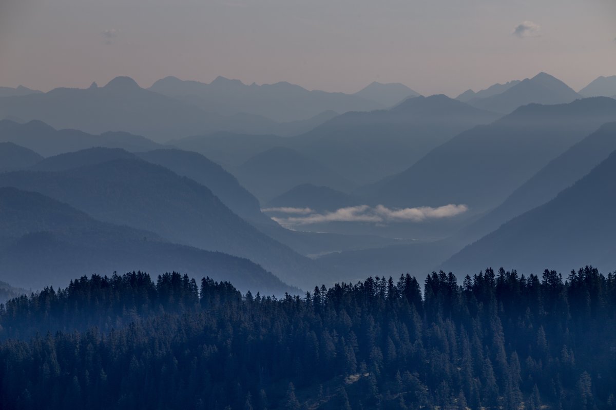Bayerische und Tiroler Alpen im Tele, September 2014