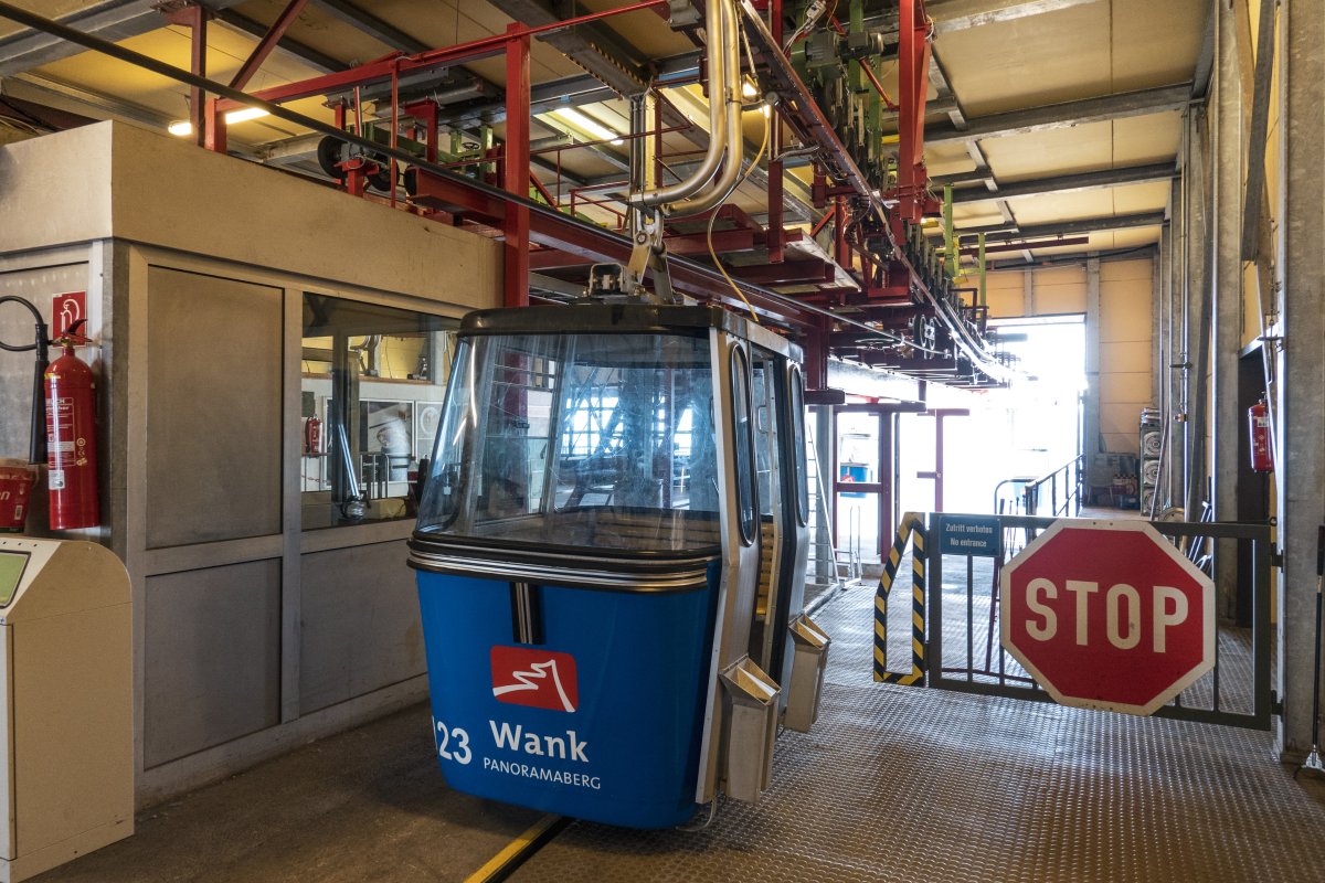 Bergstation Seilbahn Wank mit Kabine