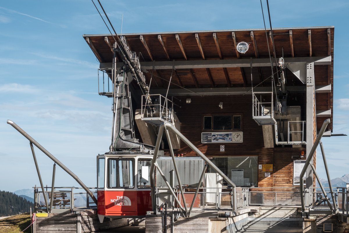Talstation der Luftseilbahn Hochalm-Osterfelderkopf, Oktober 2022