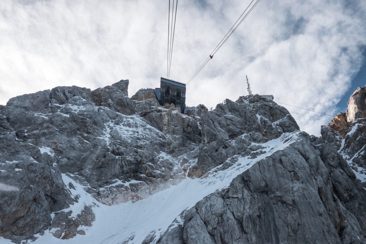 Steilster Abschnitt der Seilbahn