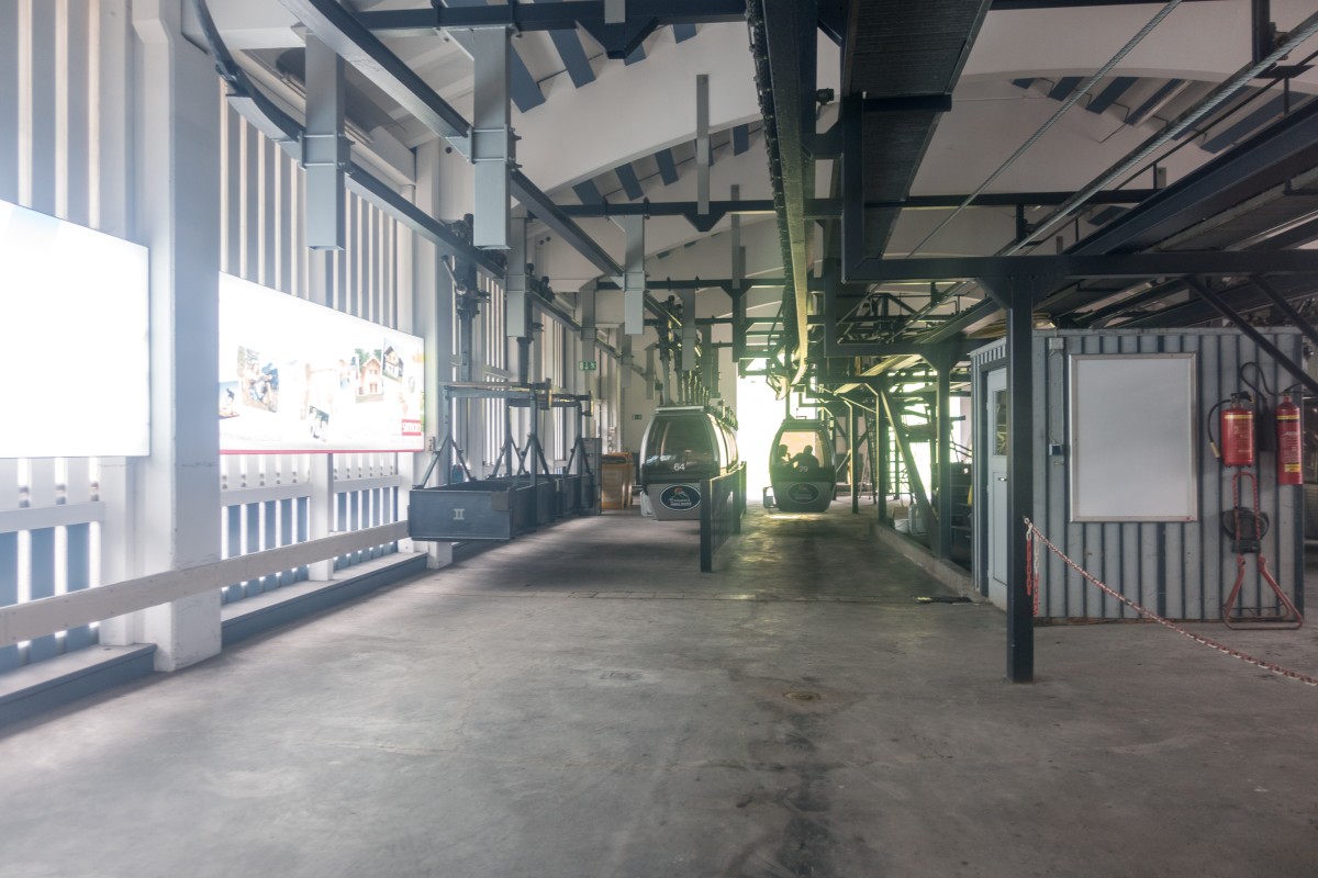Talstation der Kabinenbahn Lenggries-Brauneck, Mai 2019