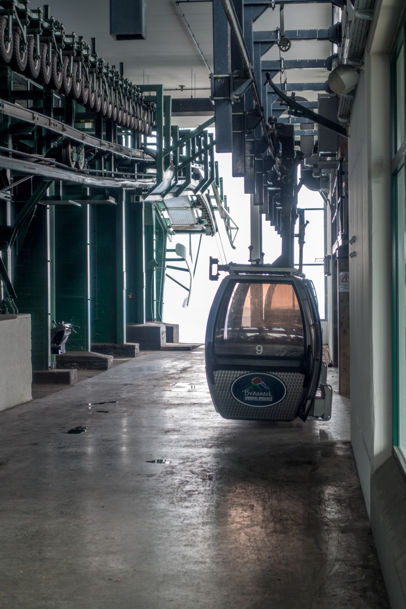 Bergstation der Kabinenbahn Lenggries-Brauneck, Mai 2019