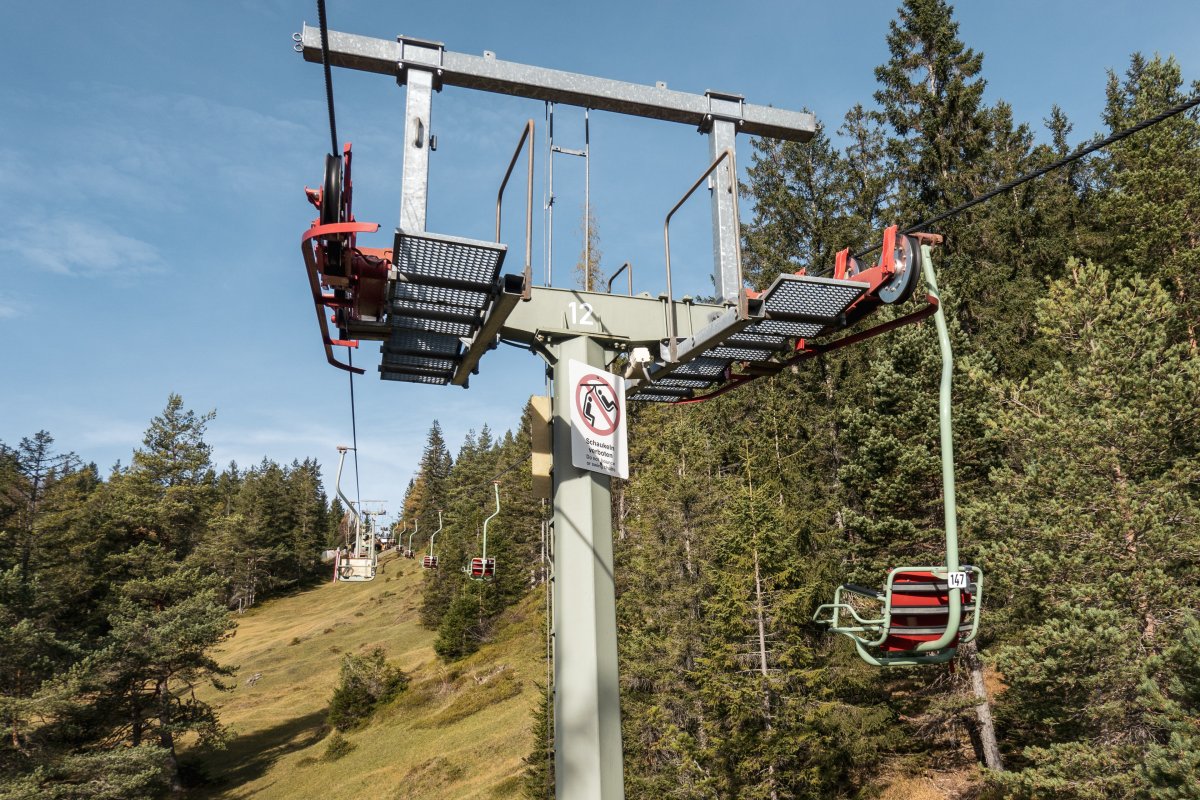 Talfahrt mit der Sesselbahn nach Mittenwald