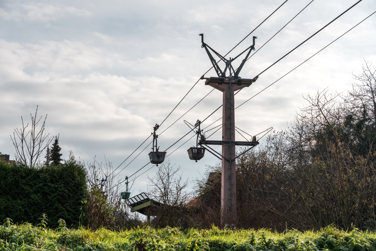 Materialseilbahn Leimen-Nußloch, Dezember 2022