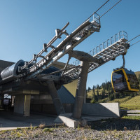 Talstation der Kabinenbahn Seealp-Höfatsblick, September 2023