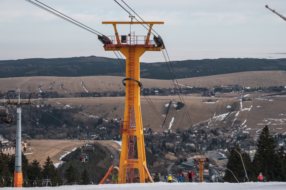 Luftseilbahn Oberwiesenthal-Fichtelberg, Januar 2024