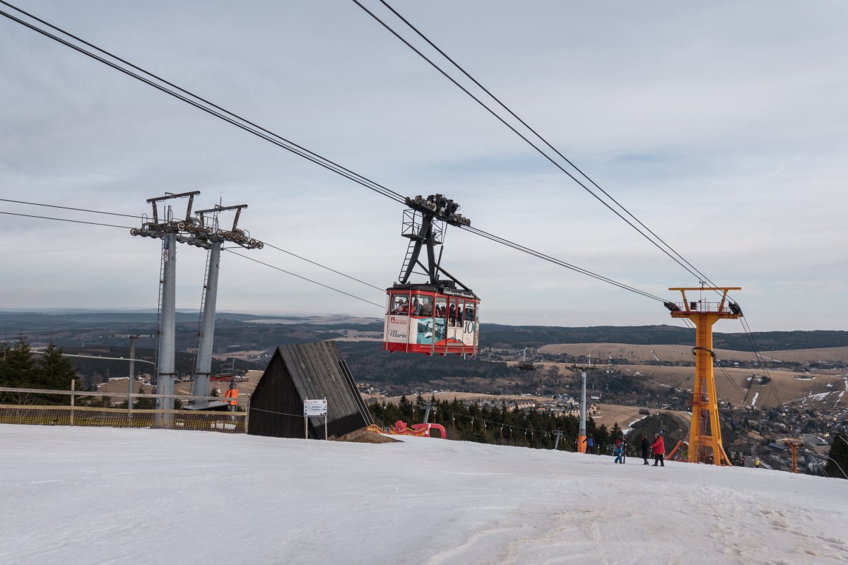 Luftseilbahn Oberwiesenthal-Fichtelberg, Januar 2024