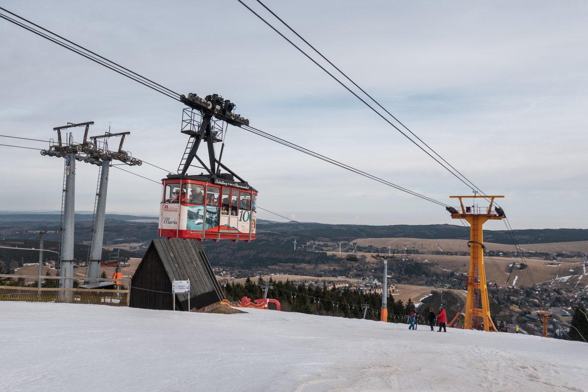 Luftseilbahn Oberwiesenthal-Fichtelberg, Januar 2024