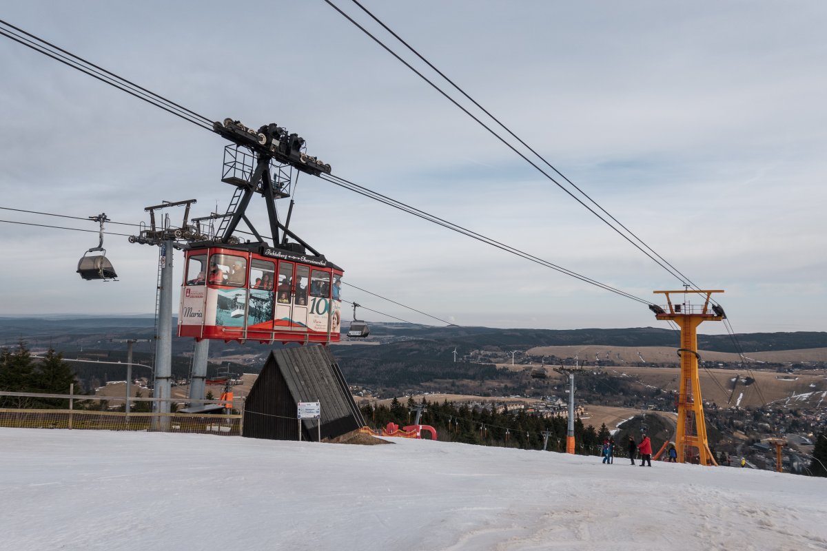 Luftseilbahn Oberwiesenthal-Fichtelberg, Januar 2024