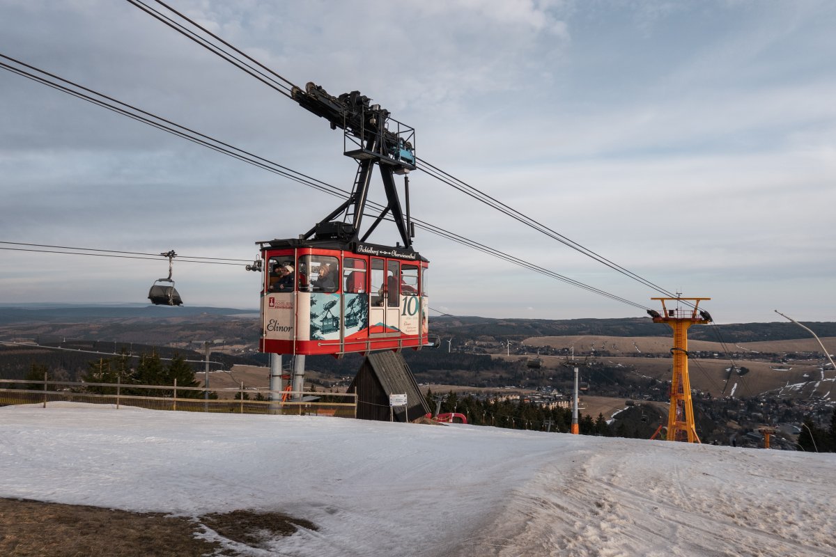 Luftseilbahn Oberwiesenthal-Fichtelberg, Januar 2024