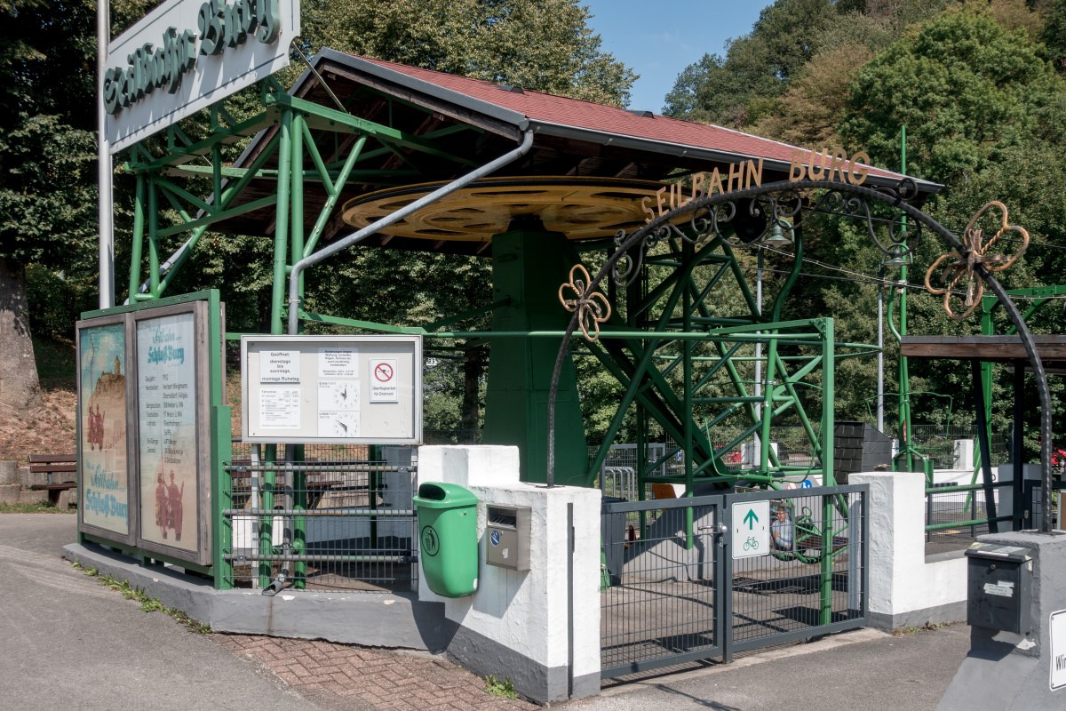 Talstation der Sesselbahn Burg an der Wupper, August 2019