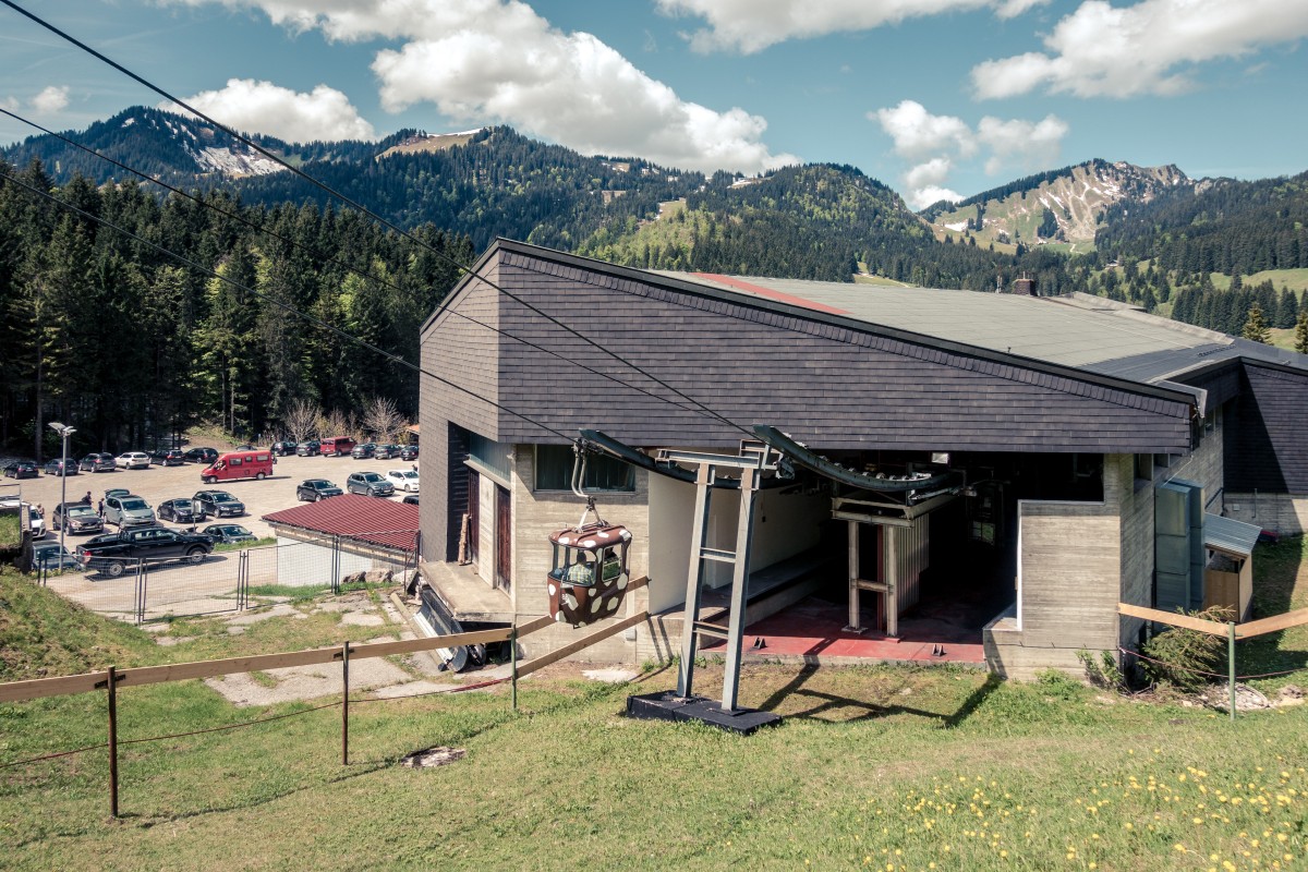 Talstation der Kabinenbahn Spitzingsee-Taubenstein, Juni 2019