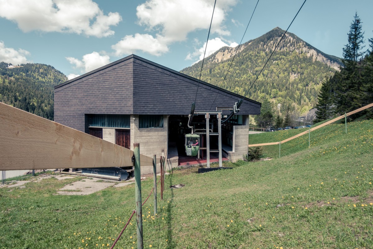 Talstation der Kabinenbahn Spitzingsee-Taubenstein, Juni 2019