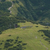 Schlepplift im Skigebiet Jenner, August 2007
