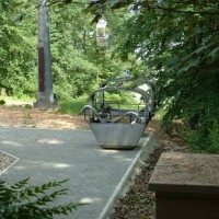 Kabinenbahn Rüdesheim-Niederwald mit alten Kabinen des Vorgängers, Juni 2006