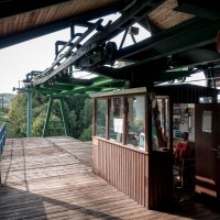 Bergstation der Kabinenbahn Seeblick-Schloss Waldeck, August 2019