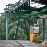 Bergstation der Kabinenbahn Seeblick-Schloss Waldeck, August 2019