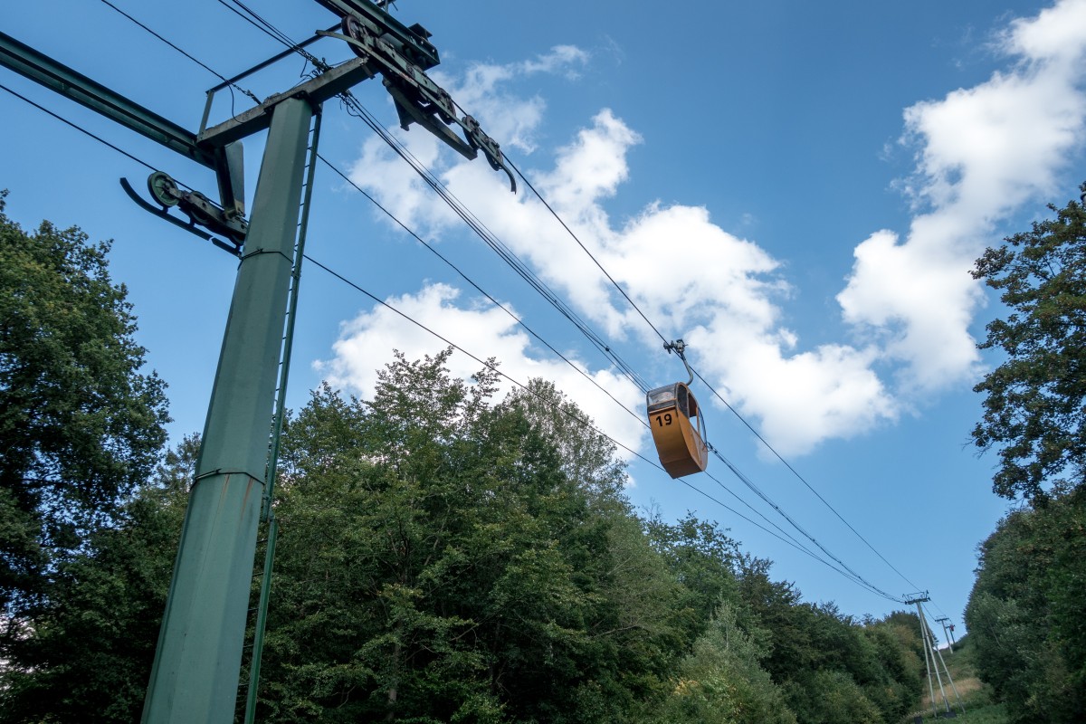 Kabinenbahn Seeblick-Schloss Waldeck, August 2019