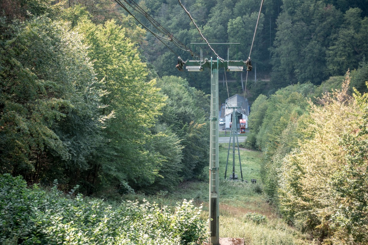 Kabinenbahn Seeblick-Schloss Waldeck, August 2019