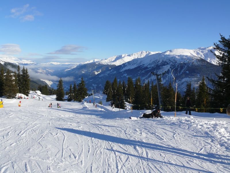 Piste und Übungsgelände am Schlepplift Caischavedra, Dezember 2008