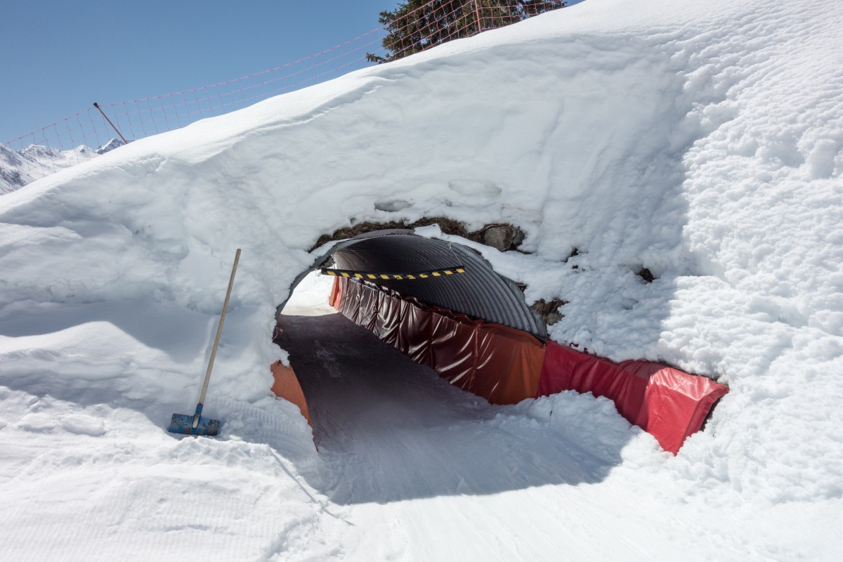 Skitunnel auf Caischavedra