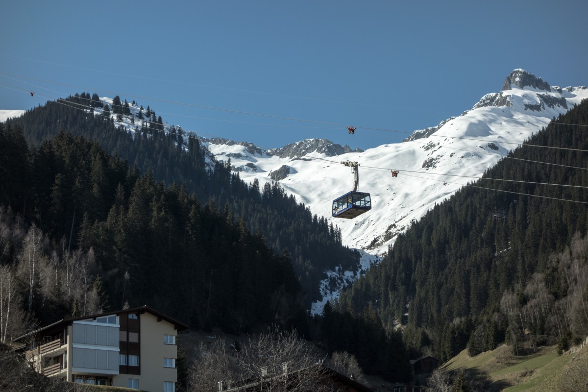 Luftseilbahn Disentis-Caischavedra, April 2015
