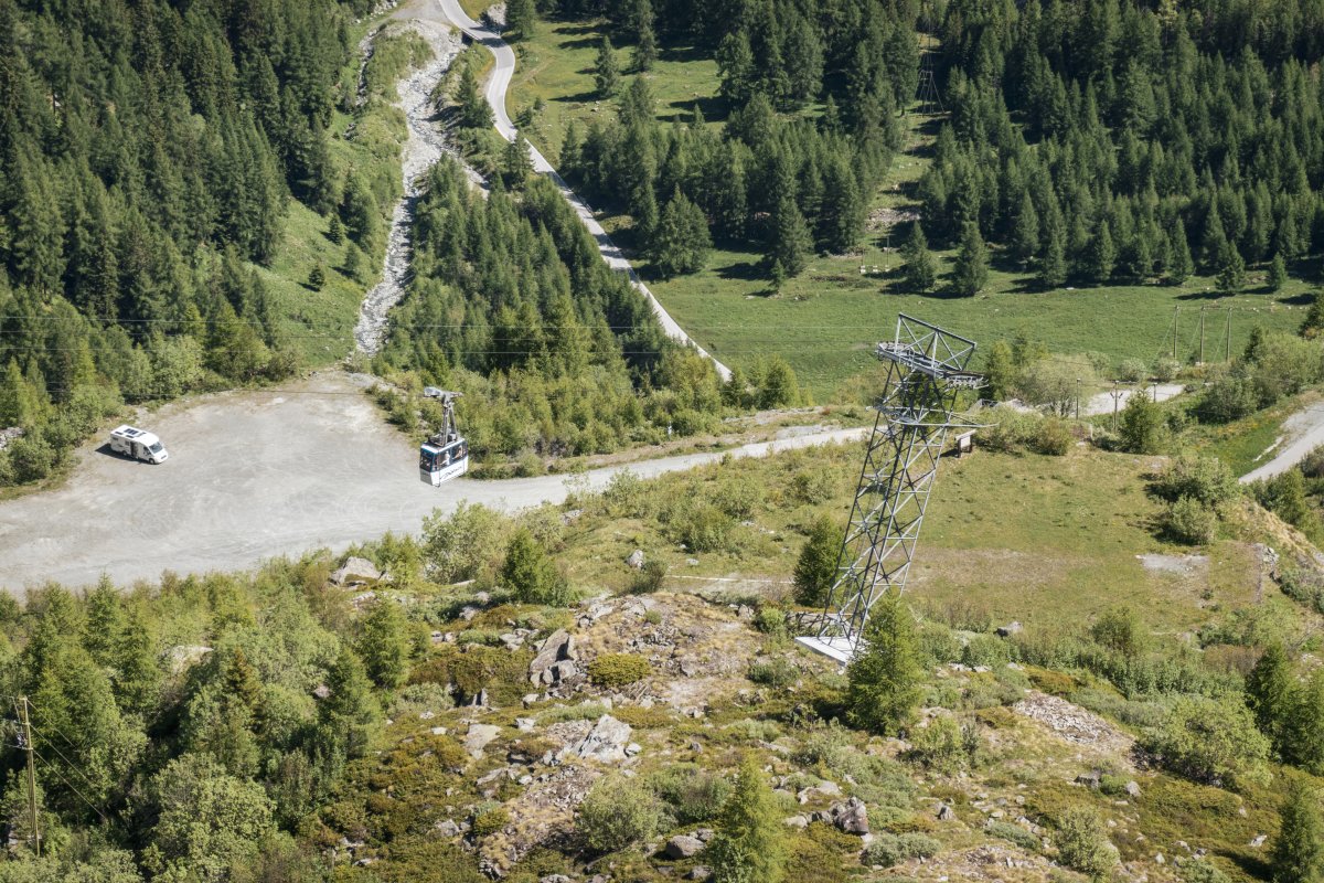 Luftseilbahn Le Chargeur-Lac des Dix, Juni 2022