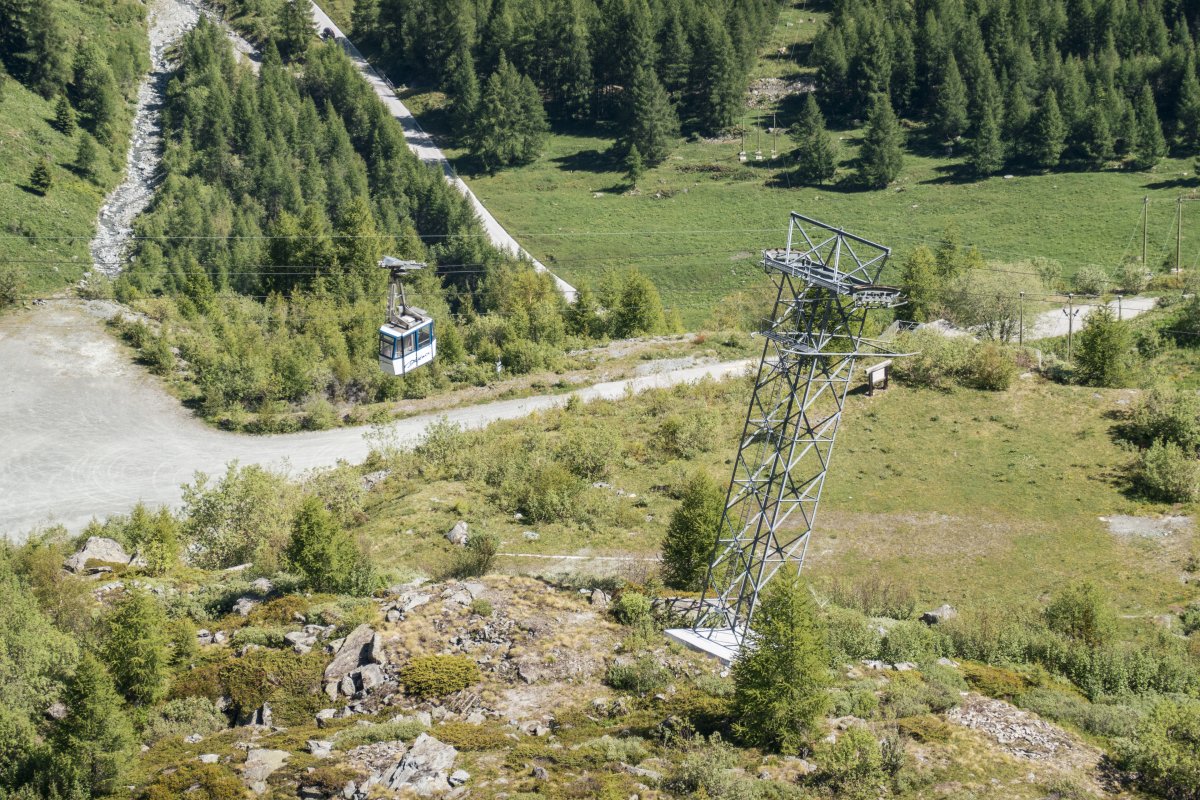Luftseilbahn Le Chargeur-Lac des Dix, Juni 2022