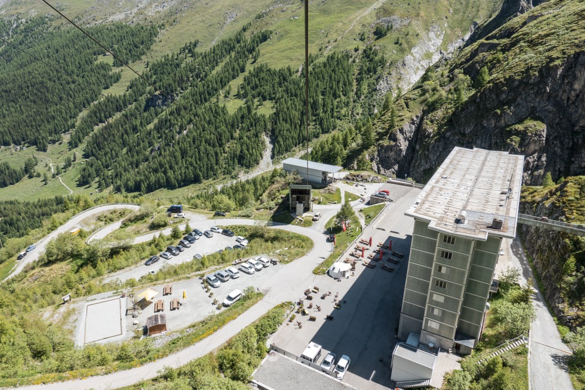Luftseilbahn Le Chargeur-Lac des Dix, Juni 2022