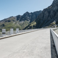 Staumauer Grande Dixence am Lac des Dix, Juni 2022