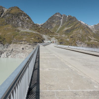 Staumauer Grande Dixence am Lac des Dix, Juni 2022