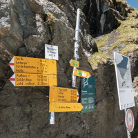 Wegweiser am Lac des Dix, Juni 2022