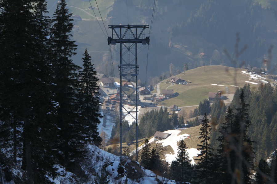 Luftseilbahn Elsigbach-Elsigenalp, März 2011