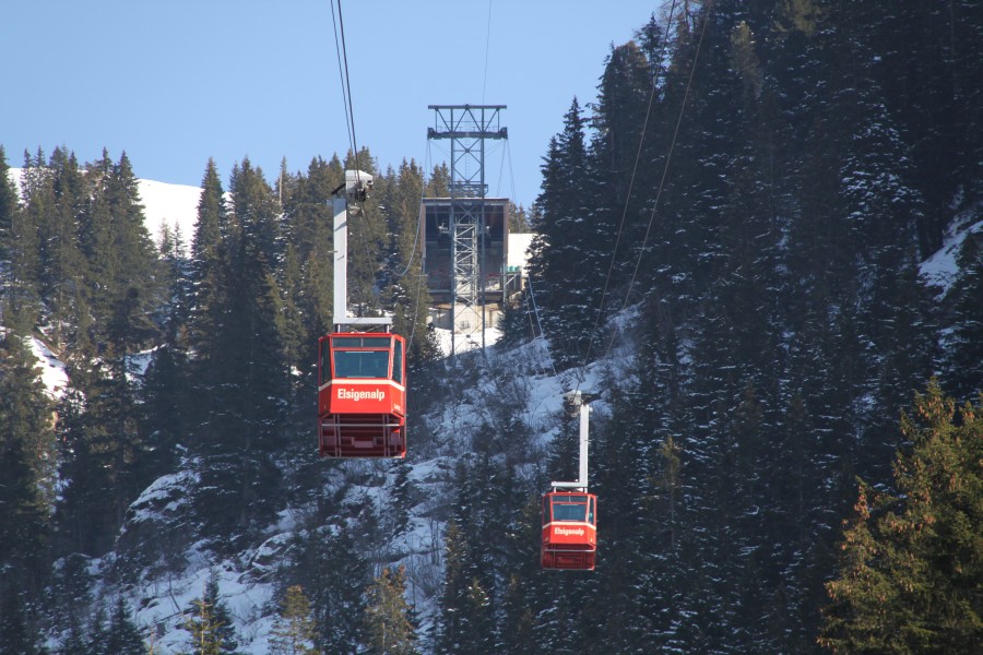 Luftseilbahn Elsigbach-Elsigenalp, März 2011