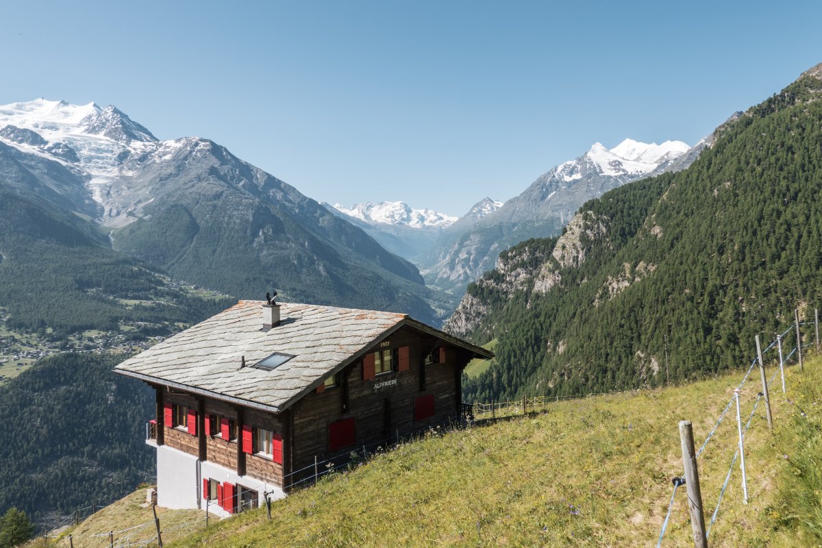 Schalb mit Blick Richtung Zermatt, Juni 2022