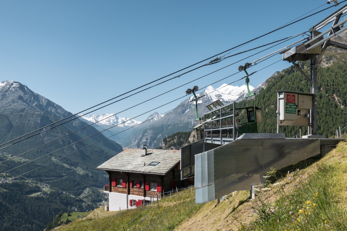 Luftseilbahn Embd-Schalb, Juni 2022