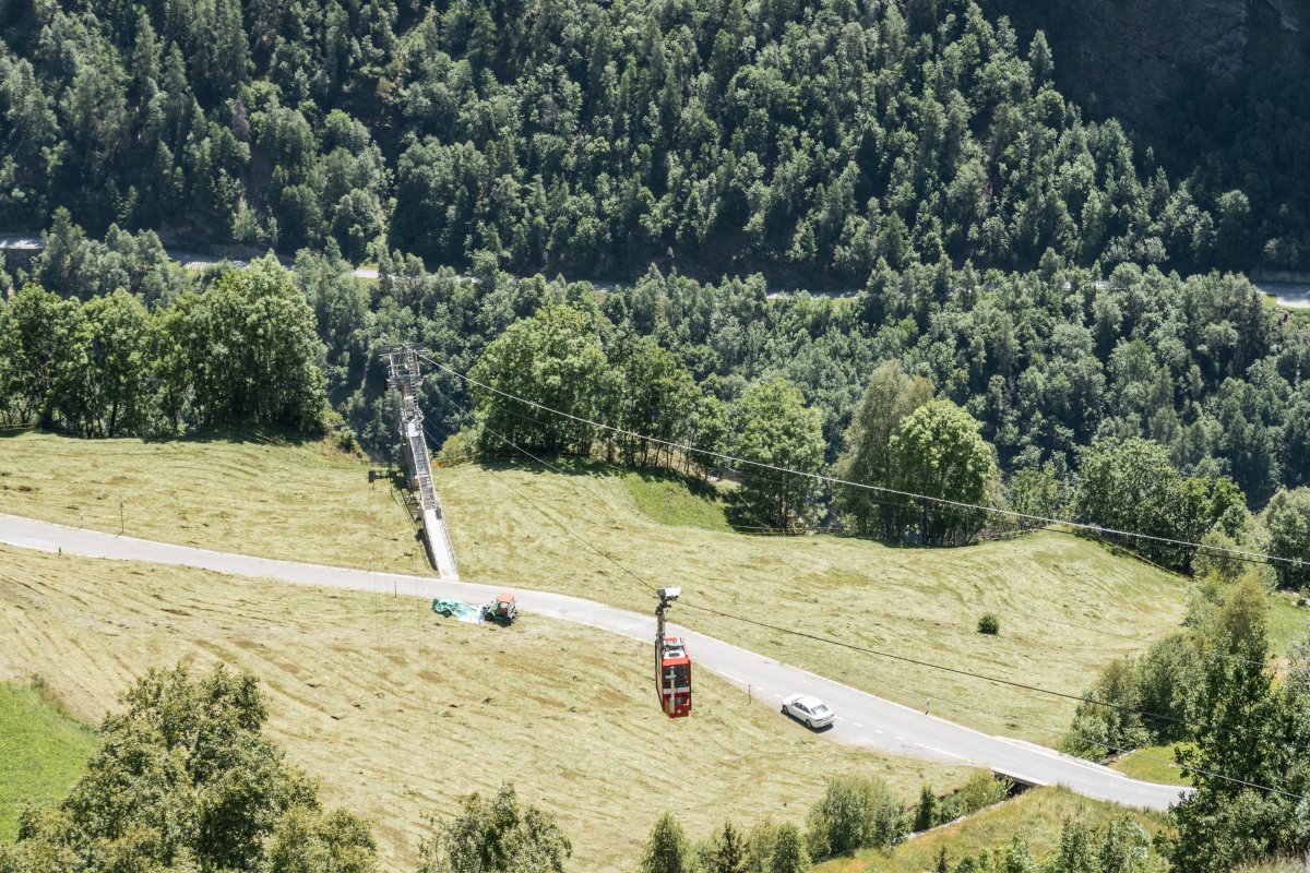 Luftseilbahn Kalpetran-Embd, Juni 2022
