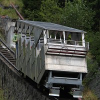 Standseilbahn Le Châtelard-Château-d'Eau, August 2011