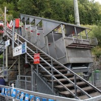 Talstation der Standseilbahn Le Châtelard-Château-d'Eau, August 2011